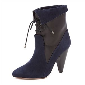 VERONICA BEARD Hawthorne Fine Suede Lace Up Bootie